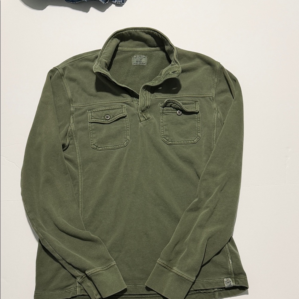 Vintage Lucky Brand Men's Olive Green Pullover
